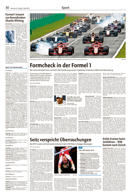 Formcheck in Der Formel 1 Sport Am Wochenende