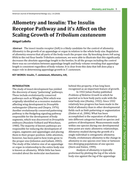 American Journal of Developmental Biology 1(1), 1-6 (2010)