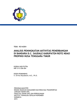 Analisis Peningkatan Aktivitas Penerbangan Di Bandara D.C