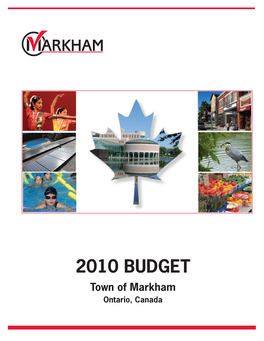 2010 Markham Budget