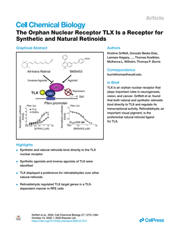 The Orphan Nuclear Receptor TLX Is a Receptor for Synthetic and Natural Retinoids