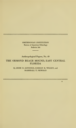 The Ormond Beach Mound, East Central Florida