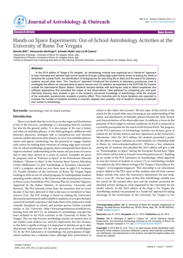 Hands-On Space Experiments: Out-Of-School Astrobiology