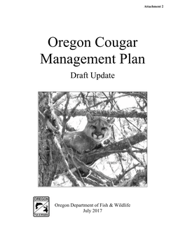 Oregon Cougar Management Plan Draft Update