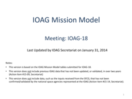 IOAG Mission Model