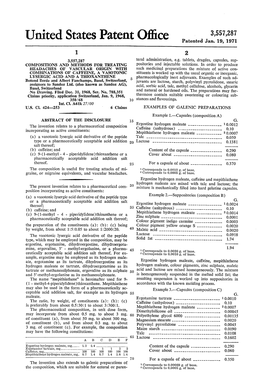 United States Patent Office Patented Jan