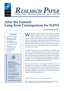 After the Summit: Long-Term Consequences for NATO