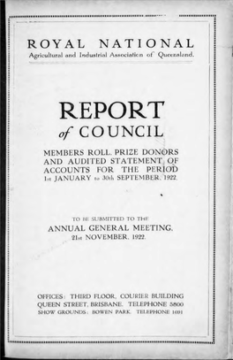 1922 Annual Report