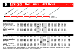 Sunderland - Royal Hospital - South Hylton Stagecoach 8 Effective From: 21/05/2017
