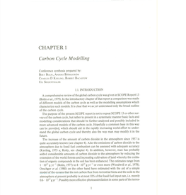 CHAPTER 1 Carbon Cycle Modelling