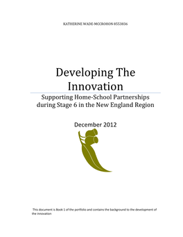 Developing the Innovation Supporting Home-School Partnerships During Stage 6 in the New England Region