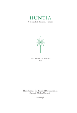 HUNTIA a Journal of Botanical History