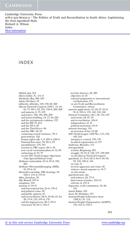 The Politics of Truth and Reconciliation in South Africa: Legitimizing the Post-Apartheid State Richard A