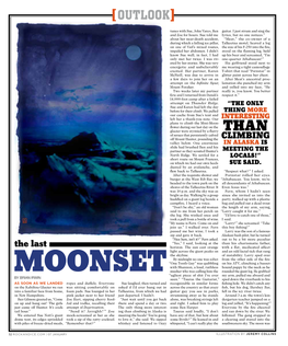 The Last Moonset, Rock and Ice, 2007