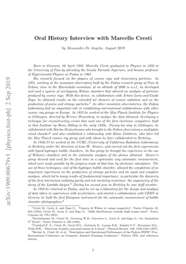 Arxiv:1909.00679V1 [Physics.Hist-Ph] 2 Sep 2019 1Cresti M., Loria A