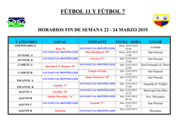 Fútbol 11 Y Fútbol 7