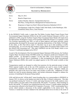 Page 1 of 8 May 25, 2012 TO: Board of Supervisors Andrew Beacher