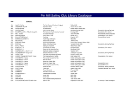 Pin Mill Sailing Club Library Catalogue