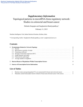 Studies in Colorectal and Breast Cancer