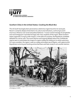 Southern Cities in the United States: Cracking the Black Box