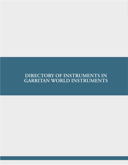 Detailed Instrument List & Descriptions