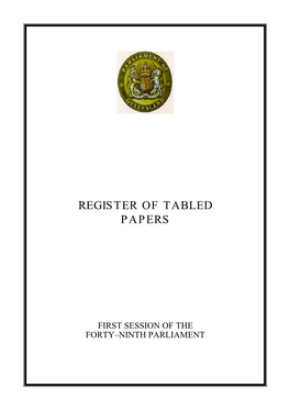 TABLED PAPERS-049-1St