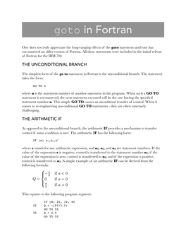 Goto in Fortran