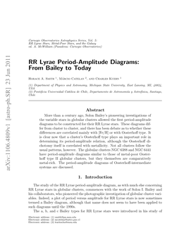 RR Lyrae Period-Amplitude Diagrams: from Bailey to Today