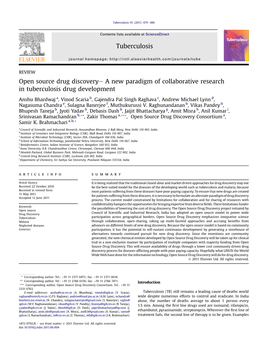 Open Source Drug Discovery- a New Paradigm of Collaborative Research in Tuberculosis Drug Development