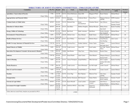 130Th Legislature Joint Standing Committee Directory