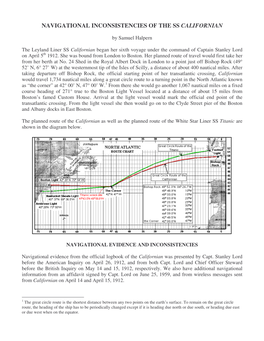 Navigational Inconsistencies of the Ss Californian