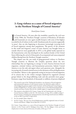 3. Gang Violence As a Cause of Forced Migration in the Northern Triangle of Central America*