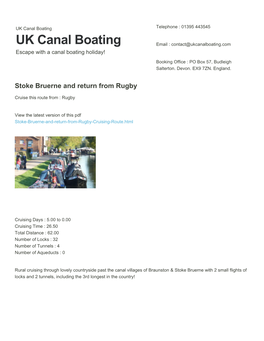 Stoke Bruerne and Return from Rugby | UK Canal Boating