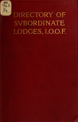 Svbordinate Lodges, I.O.O.F