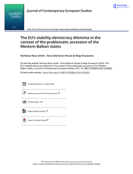 The EU's Stability-Democracy Dilemma in the Context of the Problematic Accession of the Western Balk