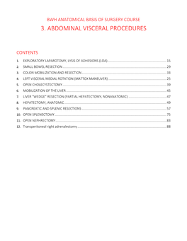 3. Abdominal Visceral Procedures