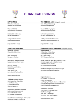 Chanukah Songs