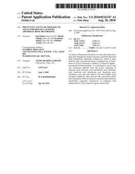 (12) Patent Application Publication (10) Pub. No.: US 2010/0216747 A1 Ochiai Et Al