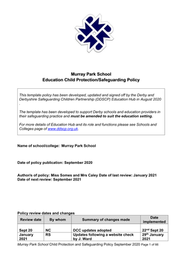 Murray Park School Education Child Protection/Safeguarding Policy