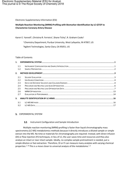 For Analyst. This Journal Is © the Royal Society of Chemistry 2018