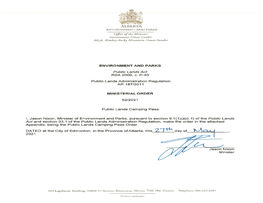 Ministerial Order 52/2021 [Environment and Parks]