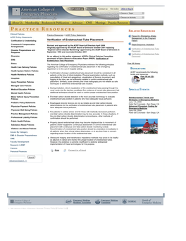 Verification of Endotracheal Tube Placement