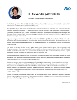 R. Alexandra (Alex) Keith