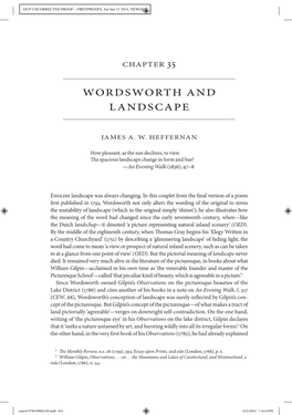 Wordsworth and Landscape