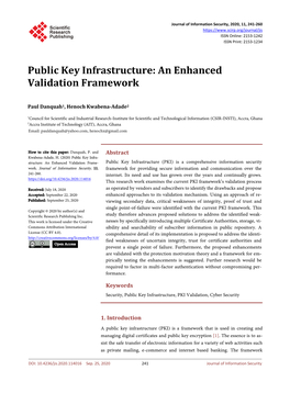 Public Key Infrastructure: an Enhanced Validation Framework