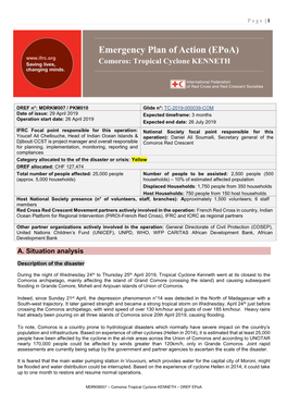 Comoros: Tropical Cyclone KENNETH