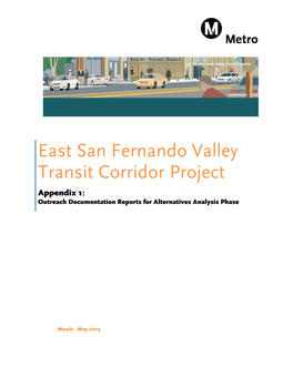 East San Fernando Valley Transit Corridor Project Appendix 1