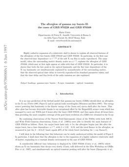 The Afterglow of Gamma Ray Bursts II: the Cases of GRB 970228 and GRB