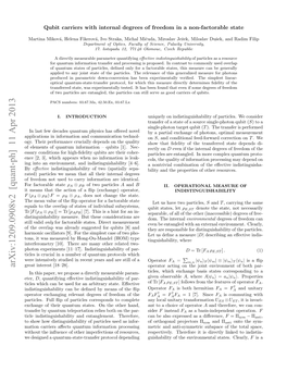 Qubit Carriers with Internal Degrees of Freedom in a Non-Factorable State