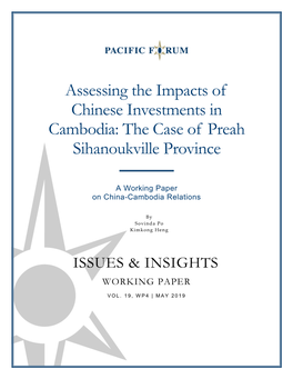 Assessing the Impacts of Chinese Investments in Cambodia